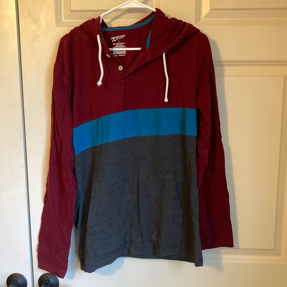 Mens long sleeve hooded tshirt